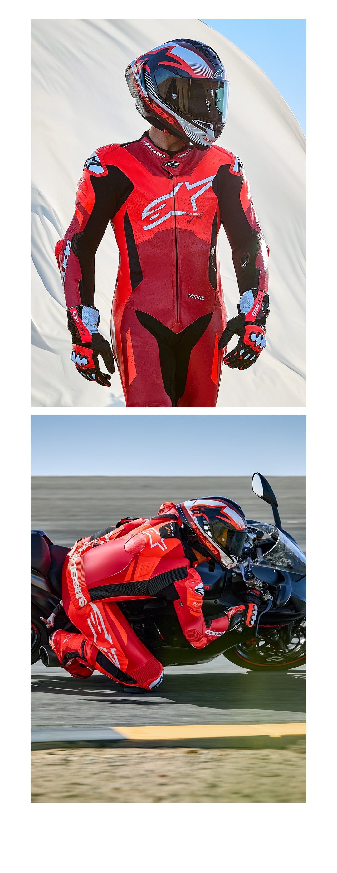 GP Plus V4 Sprint - Black Motorcycle Suit | Alpinestars®