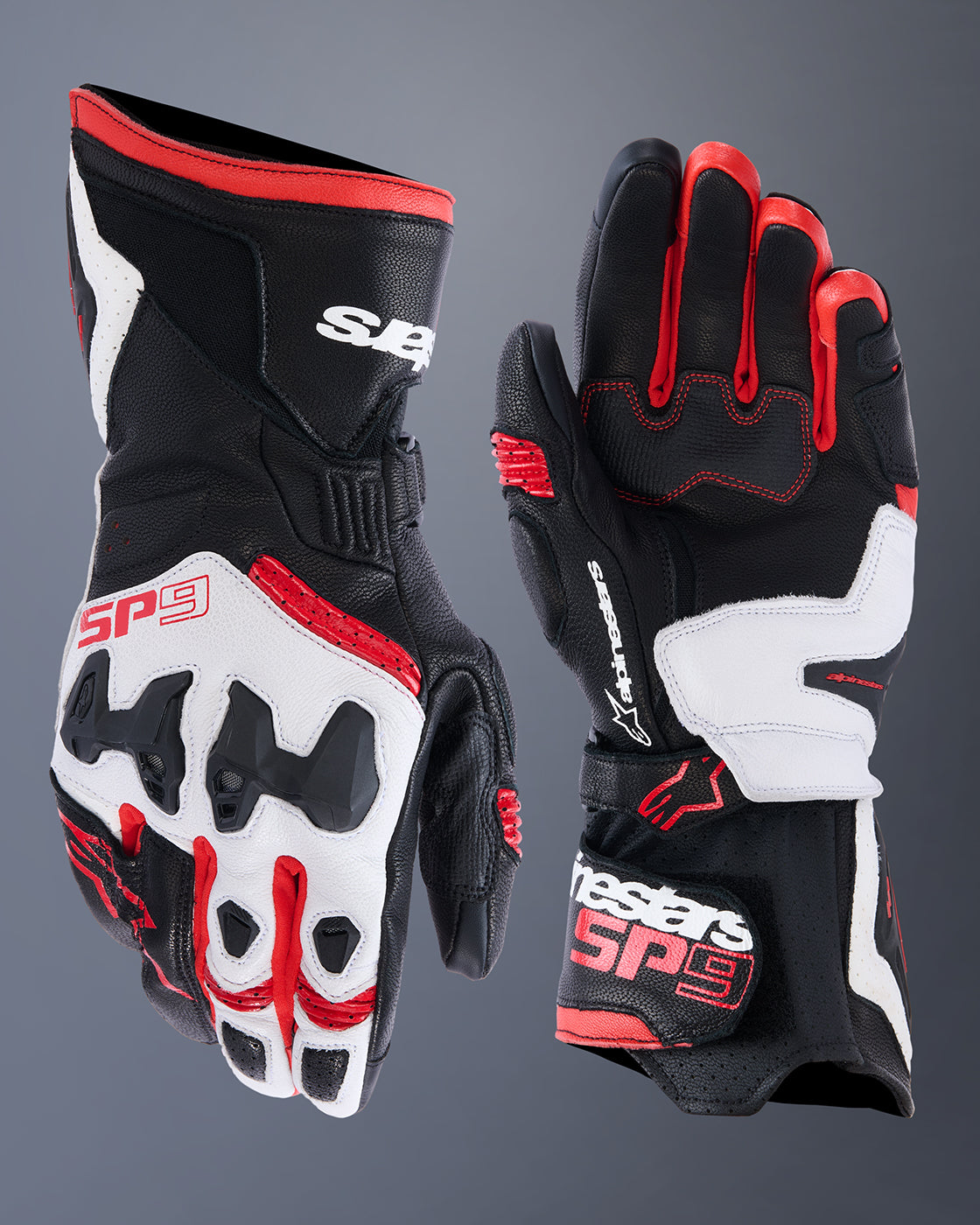SP-9 - Black Motorcycle Gloves | Alpinestars®