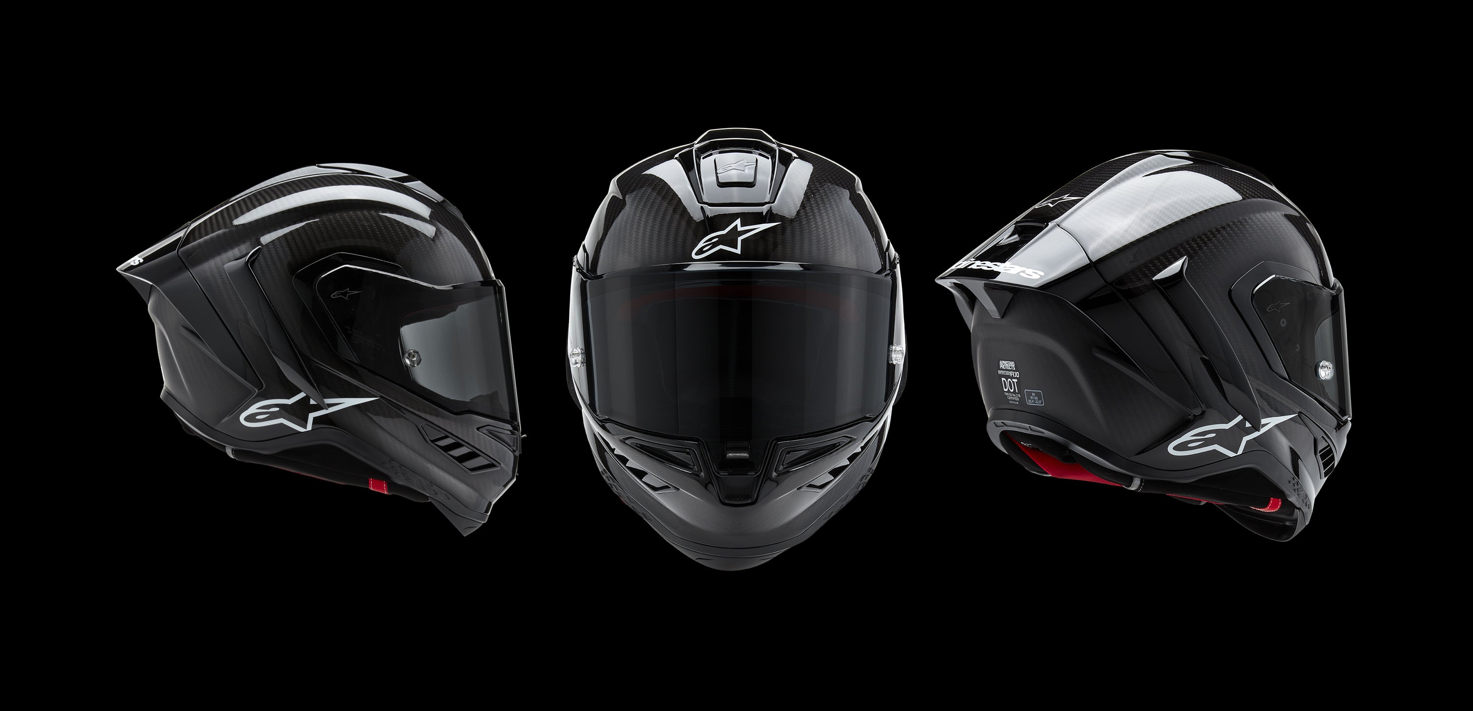 Supertech R10 Team - Black Motorcycle Helmet